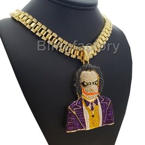 Joker Pendant 18 Iced Rollie 